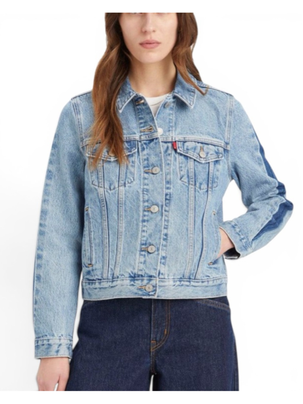 Levi’s Classic Denim Trucker Jacket, M, Light Wash Blue Jean